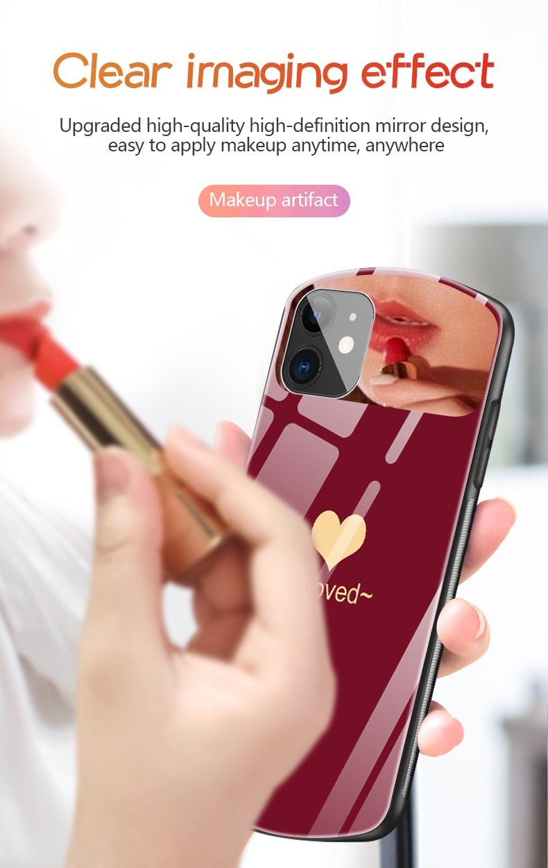 Heart-Shaped Tempered Glass Mirror Case for iPhone - Premium Mobile Phone Cases from Dressmycell.com - Just $20.00! Shop now at Dressmycell.com Heart-Shaped Tempered Glass Mirror Case for iPhone - Premium Mobile Phone Cases from Dressmycell.com - Just $20.00! Shop now at Dressmycell.com
